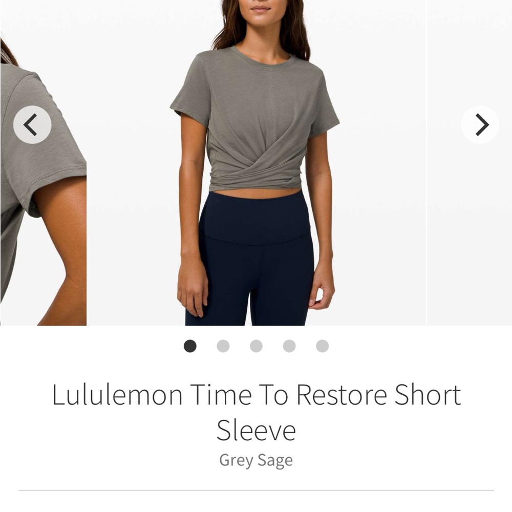 Lululemon Time To Restore Short Sleeve